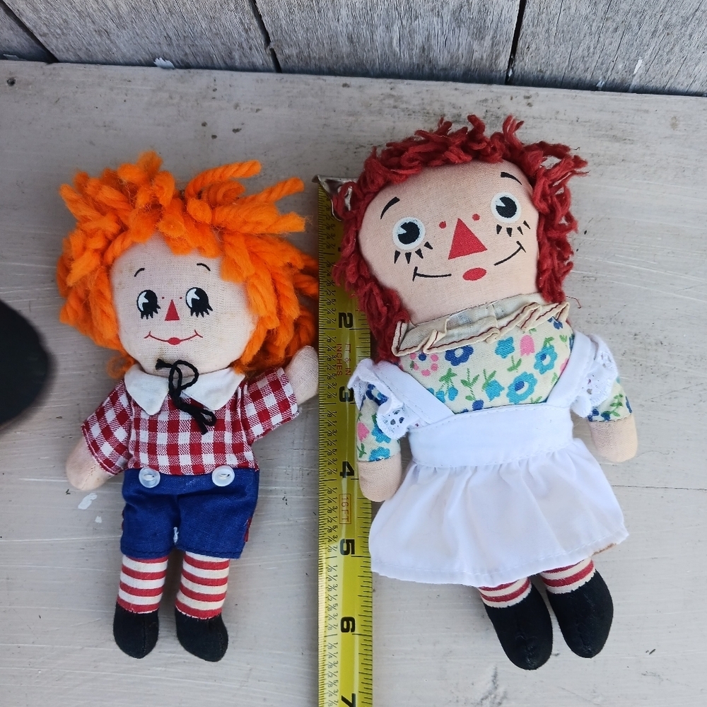 Vintage Raggedy Ann &‎ Raggedy Andy 7" Dolls Knickerbocker Tagged - Picture 4 of 7